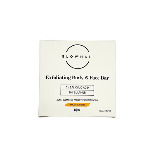 Glowmali Exfoliating Body and Face Bar with Salicylic Acid and Sulphur
